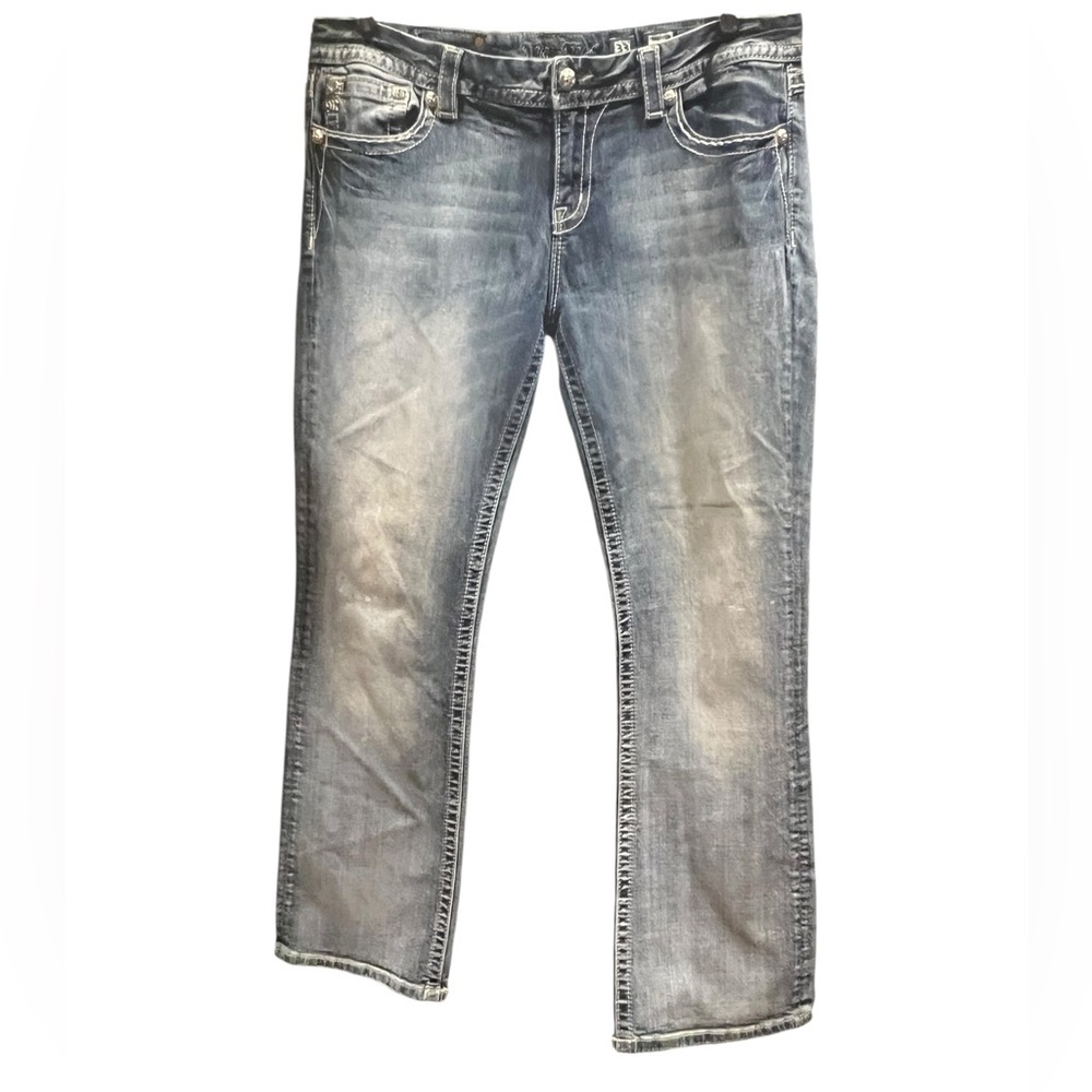 Miss Me Light Wash Embellished Back Pocket Jeans